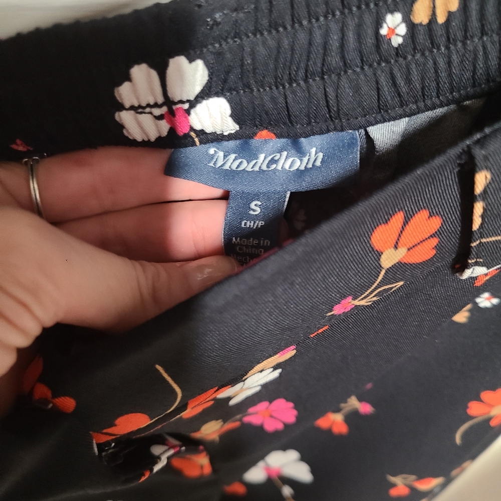 Modcloth Floral Print Flower Suit Set Blazer Pants - Picture 3 of 9